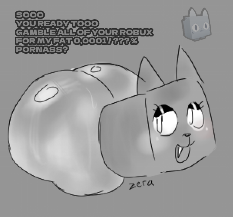 bubble_butt cringe feline huge_ass pet_simulator_99 pet_simulator_x roblox roblox_game shiny shiny_ass square_body tagme text what zeraniumz