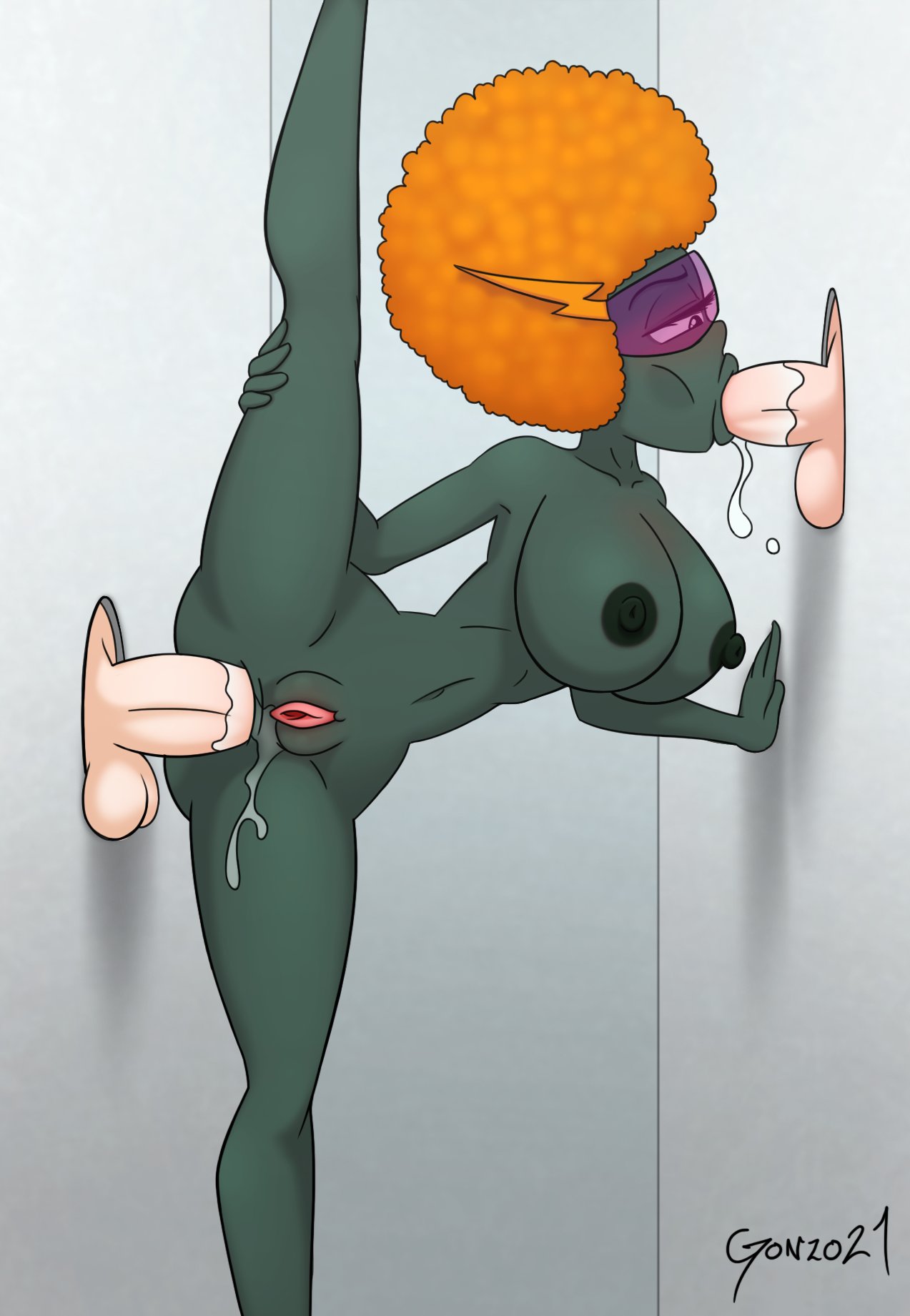 afro anal anal_penetration big_breasts blowjob cum cum_in_mouth cum_inside drgonzo electric_slide electric_slide_(pvz) female glory_hole nude nude_female oral plants_vs_zombies plants_vs_zombies:_battle_for_neighborville pvz signature unseen_male_face zombie_(pvz)