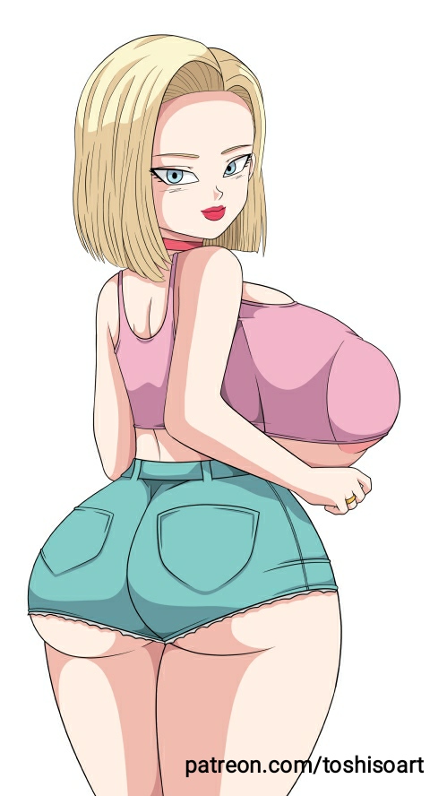 1girls, alternate version available, android 18, ass, blonde hair, blue eyes, breasts, cameltoe, cleavage, curvy, dragon ball, erect nipples, female, huge areolae, huge ass, huge breasts, nipples, puffy nipples, pussy, red lips, short hair, thick lips, toshiso, voluptuous, wide hips