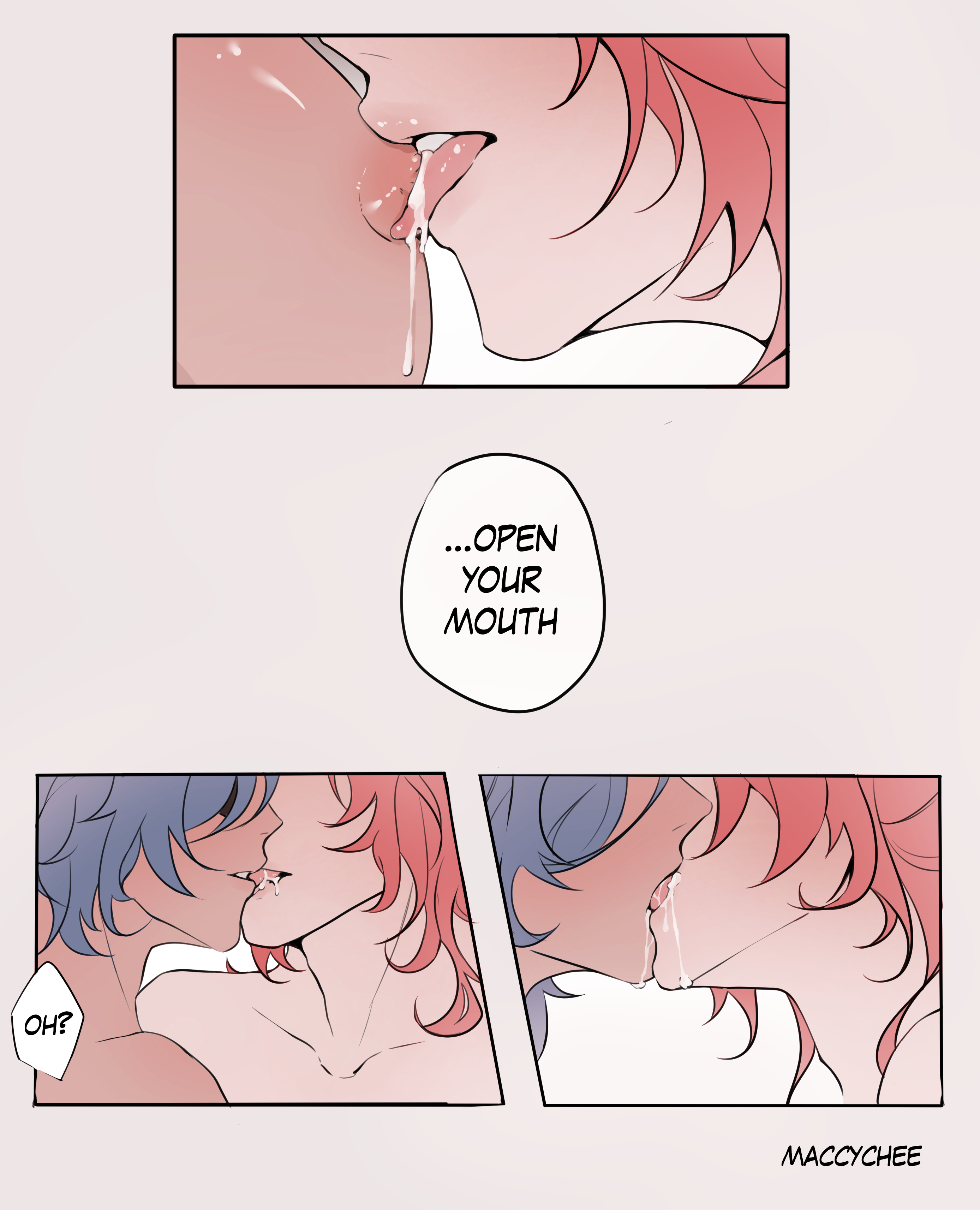 2boys, adoptive siblings, blue hair, dark skin, dark-skinned male, diluc (genshin impact), gay, genshin impact, incest, kaeya (genshin impact), kissing, light skin, light-skinned male, maccychee, male, nipple licking, red hair, yaoi
