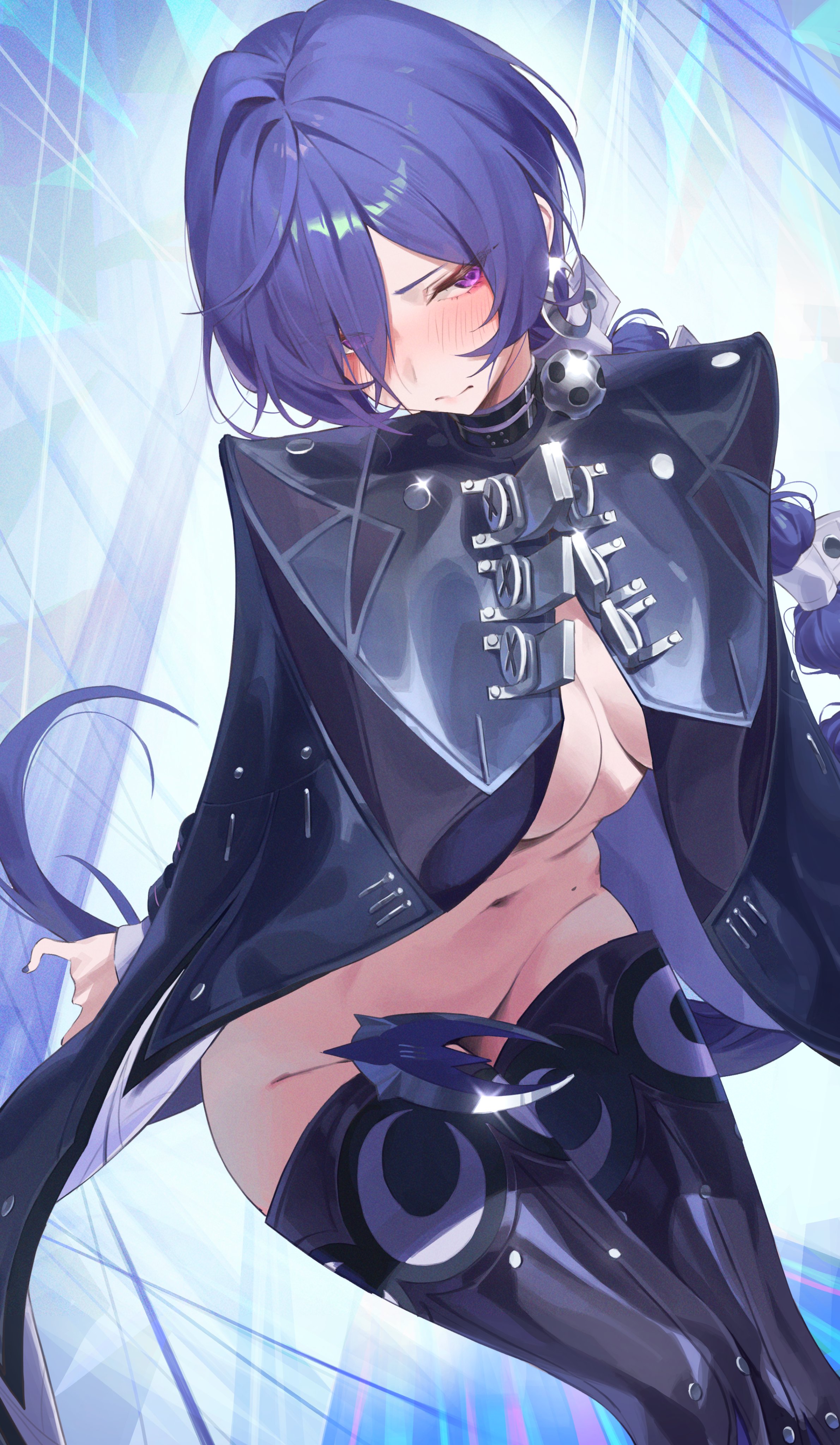 1girls, breasts, female, female focus, female only, large breasts, light skin, light-skinned female, looking at viewer, netural, promeia (zenless zone zero), solo, thick thighs, thighs, wide hips, zenless zone zero