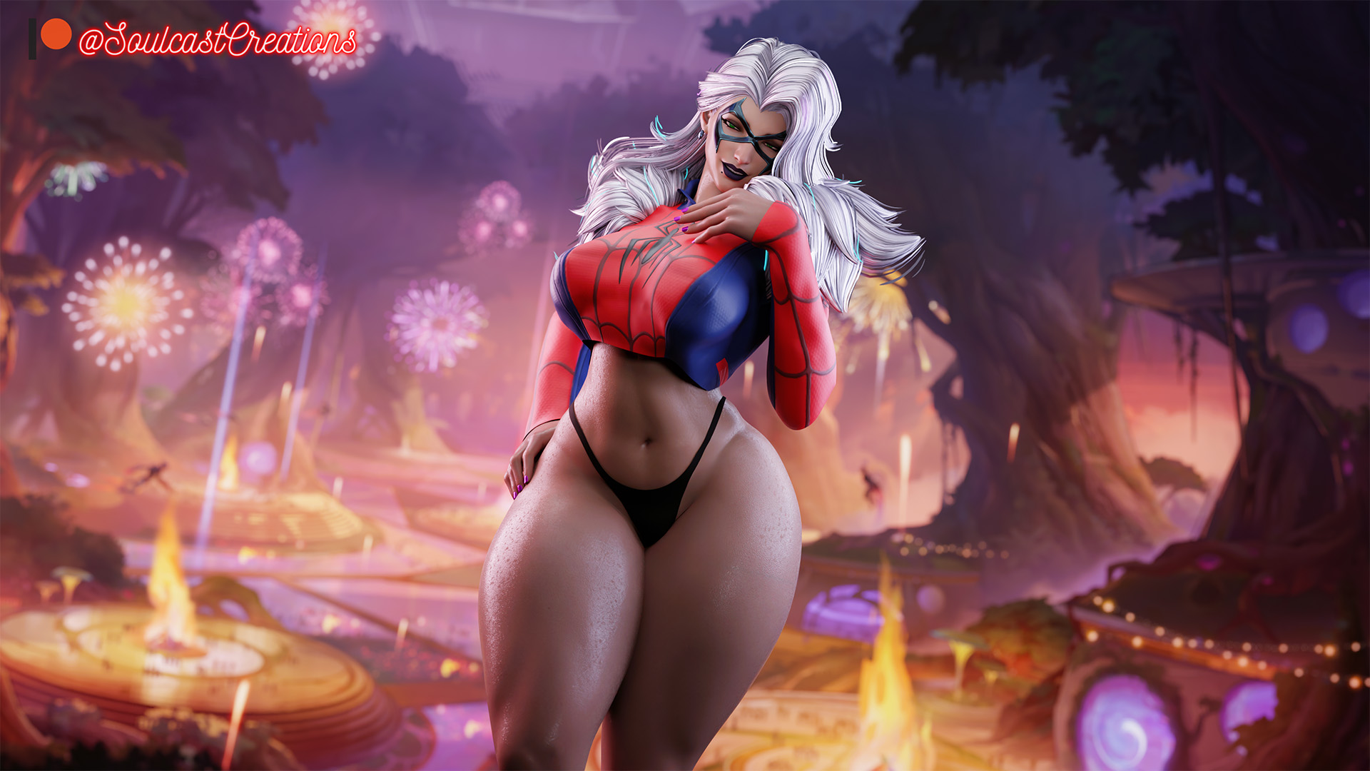 1girls, 2026, 3d, 3d (artwork), big ass, big breasts, big thighs, black cat (marvel rivals), black cat (marvel), black lipstick, breasts, curvaceous, curvy, curvy figure, felicia hardy, female, hips, huge ass, huge breasts, huge thighs, large ass, large breasts, large thighs, legs, light skin, light-skinned female, marvel, marvel comics, marvel rivals, mature, mature female, slim waist, soulcast creations, spider-man (marvel rivals), spider-man (series), spider-man suit, straight, thick, thick hips, thick legs, thick thighs, thighs, voluptuous, voluptuous female, waist, white hair, wide hips