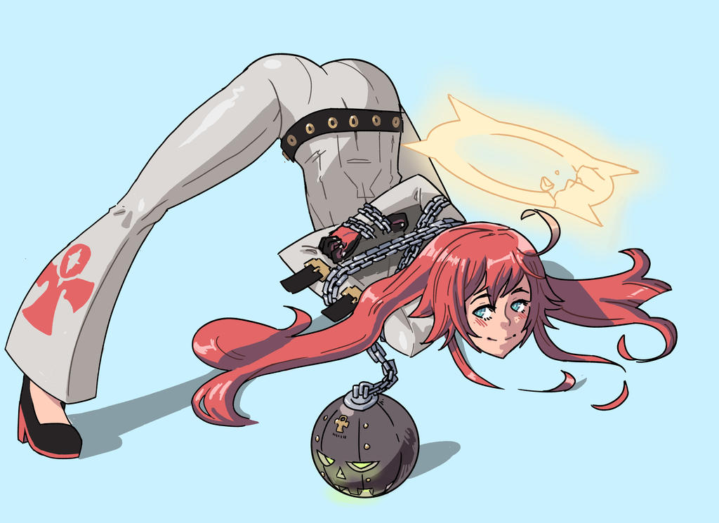 ass, bondage, chains, guilty gear, guilty gear strive, happy, high heels, jack-o pose, jack-o' valentine