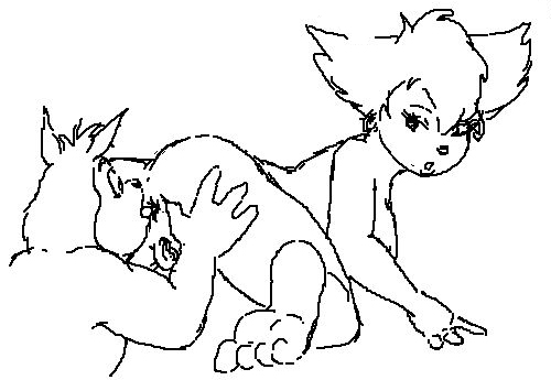 anilingus anthro anthro_only anus asthexiancal disney female goof_troop incest monochrome mother_and_son peg_pete pj pussy rimming rough_sketch
