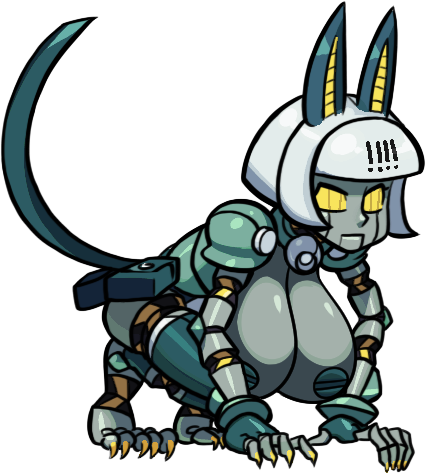 edit female jomokin large_breasts nipples official_art pussy robo-fortune robot_girl skullgirls transparent_background