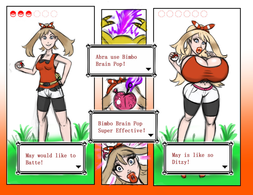 1girls, abra, ass, ass expansion, before and after, bimbo, bimbofication, bradtanker3, brain drain, brainwashing, breast expansion, breast growth, breast growth (enlargement), breasts, drooling, female, huge ass, huge breasts, hyper bimbo, may (pokemon oras), may (pokemon), mind break, nintendo, pokemon, pokemon oras, sequence, thick lips, thick thighs, transformation, transformation sequence, wide hips