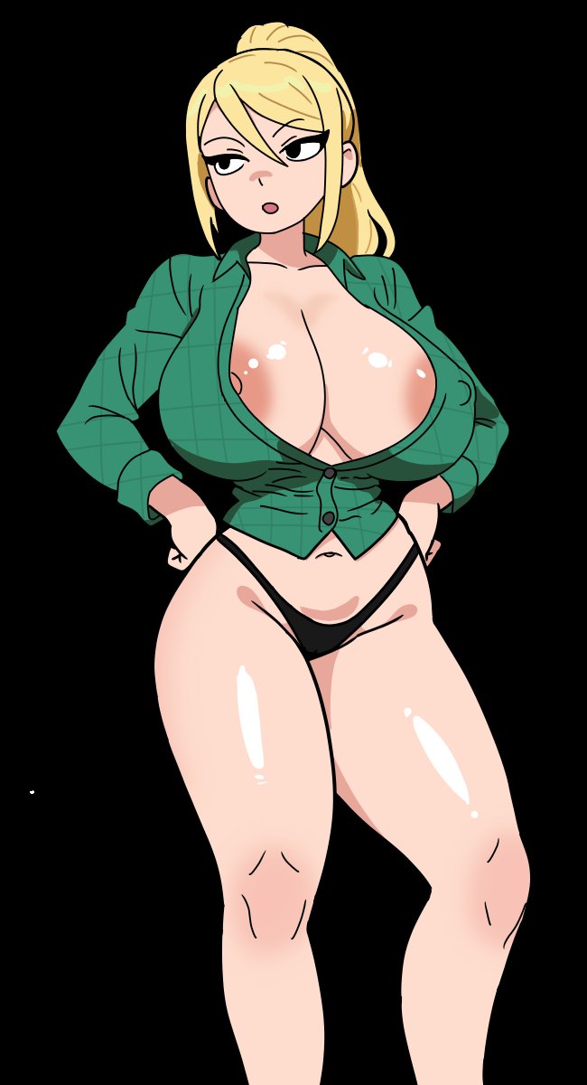big_ass big_breasts big_butt big_nipples big_thighs big_titties casual_outfit_(metroid) clothing curvaceous curvaceous_female curvaceous_figure curvy curvy_figure curvy_hips female female_focus female_only long_hair looking_at_viewer metroid milf mr.brightside nintendo nipples samus_aran yellow_hair