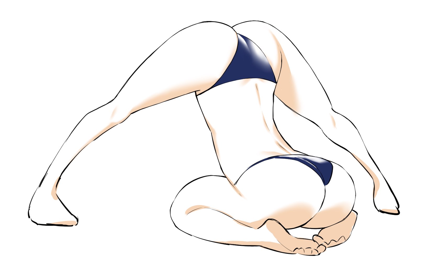 1girls, 2021, 4 legs, anus, ass, back, big ass, bikini, bikini bottom, blue bikini, body horror, eldritch horror, feet, female, female only, full body, highres, jack-o pose, kneeling, meme, multi genitalia, multi leg, multi limb, multi pussy, no arms, no head, omagacchu, original, parody, pussy, simple background, sitting, soles, solo, spread legs, swimsuit, thighs, toes, top-down bottom-up, wariza, what, white background