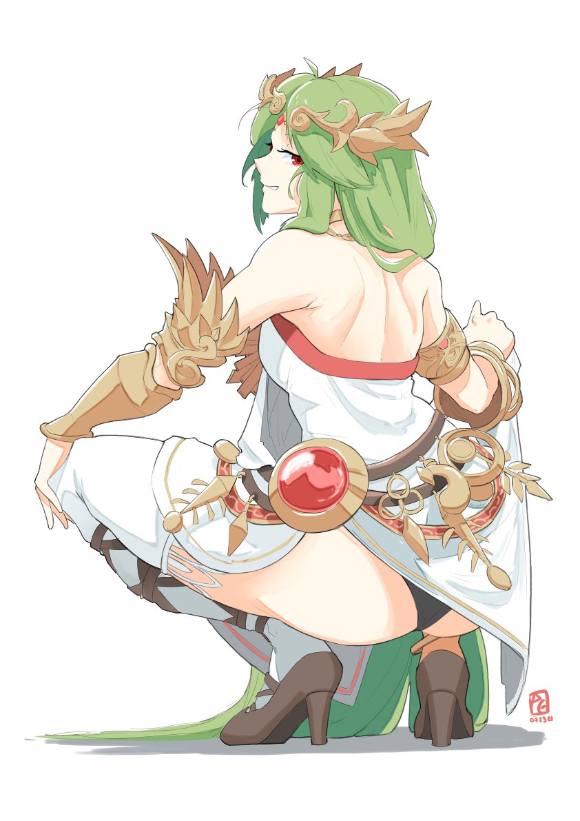 ass, automatic giraffe, female, kid icarus, kid icarus uprising, nintendo, palutena, teasing