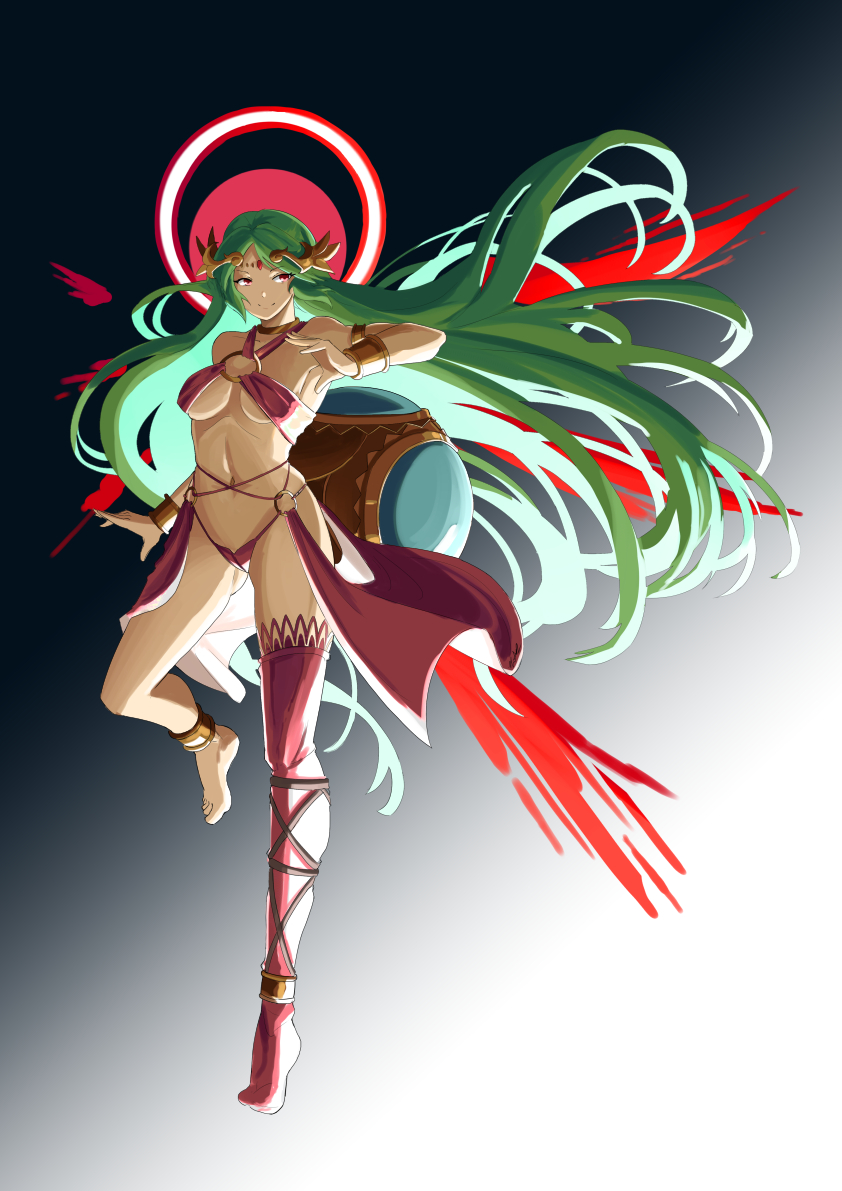 automatic giraffe, female, kid icarus, kid icarus uprising, nintendo, palutena