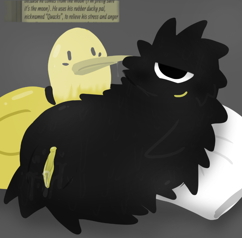 after_penetration after_sex clitoris colorbox_(mustard) creature cuntboy duck_jelly_(colorbox_mustard) incredibox incredibox_mod intersex nakeilyar objectophilia pussy rubber_duck satisfied sentient_object spiky_creature sweating