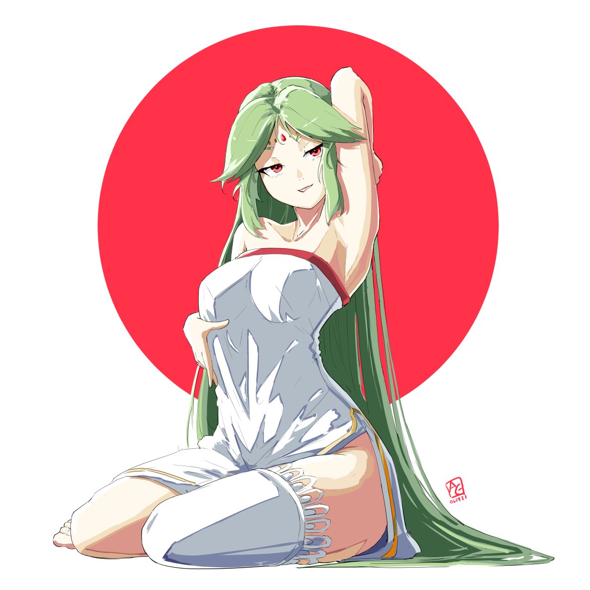 automatic giraffe, fair skin, fair-skinned female, female, kid icarus, kid icarus uprising, light skin, light-skinned female, nintendo, palutena, thighhighs, thighs