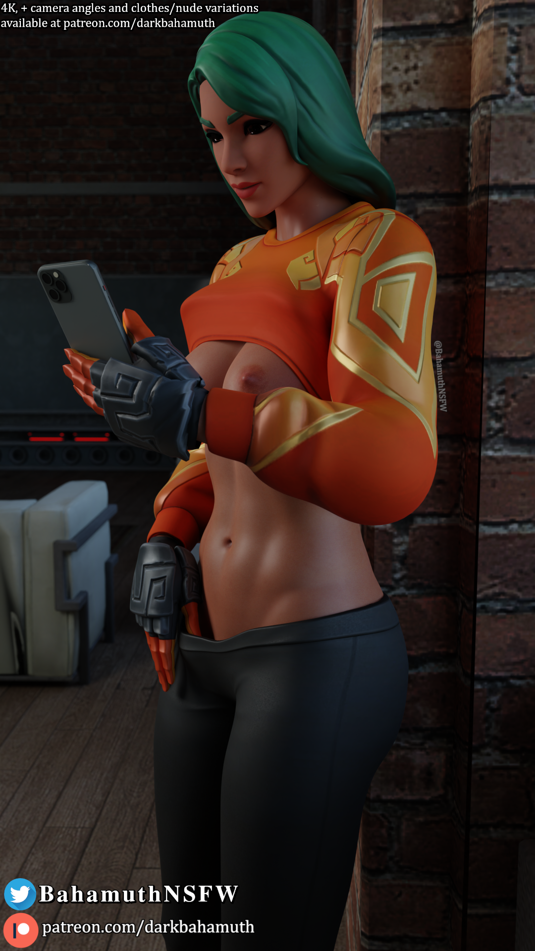 3d, blender, darkbahamuth, female, female only, fortnite, sunbird, undressing