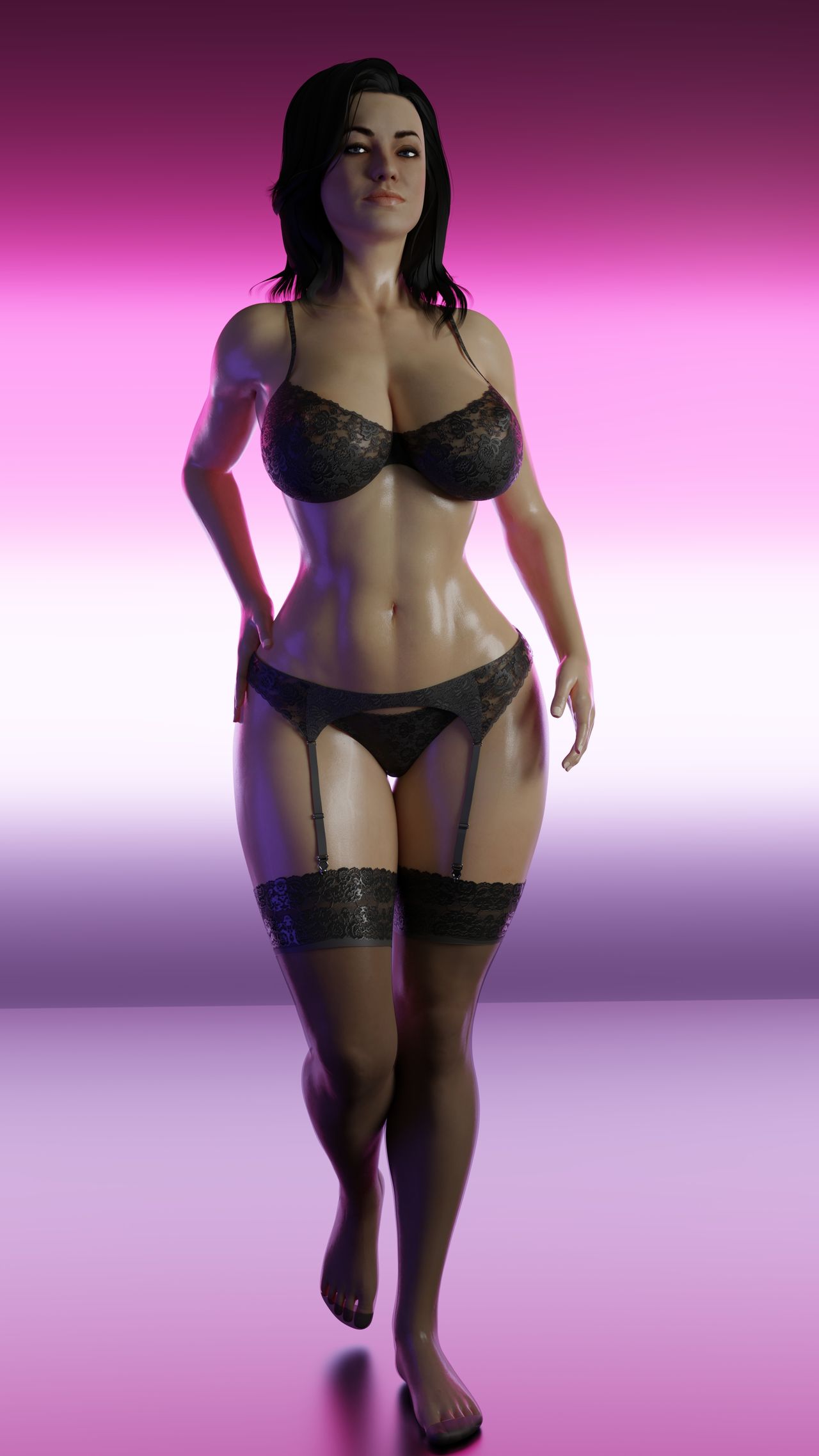 1girls, 3d, 3d (artwork), alenabyss, areolae, barely clothed, belly button, big breasts, breasts, female, light skin, light-skinned female, lingerie, mass effect, miranda lawson, nipples, pale skin, pale-skinned female, solo, thick thighs, voluptuous, wide hips