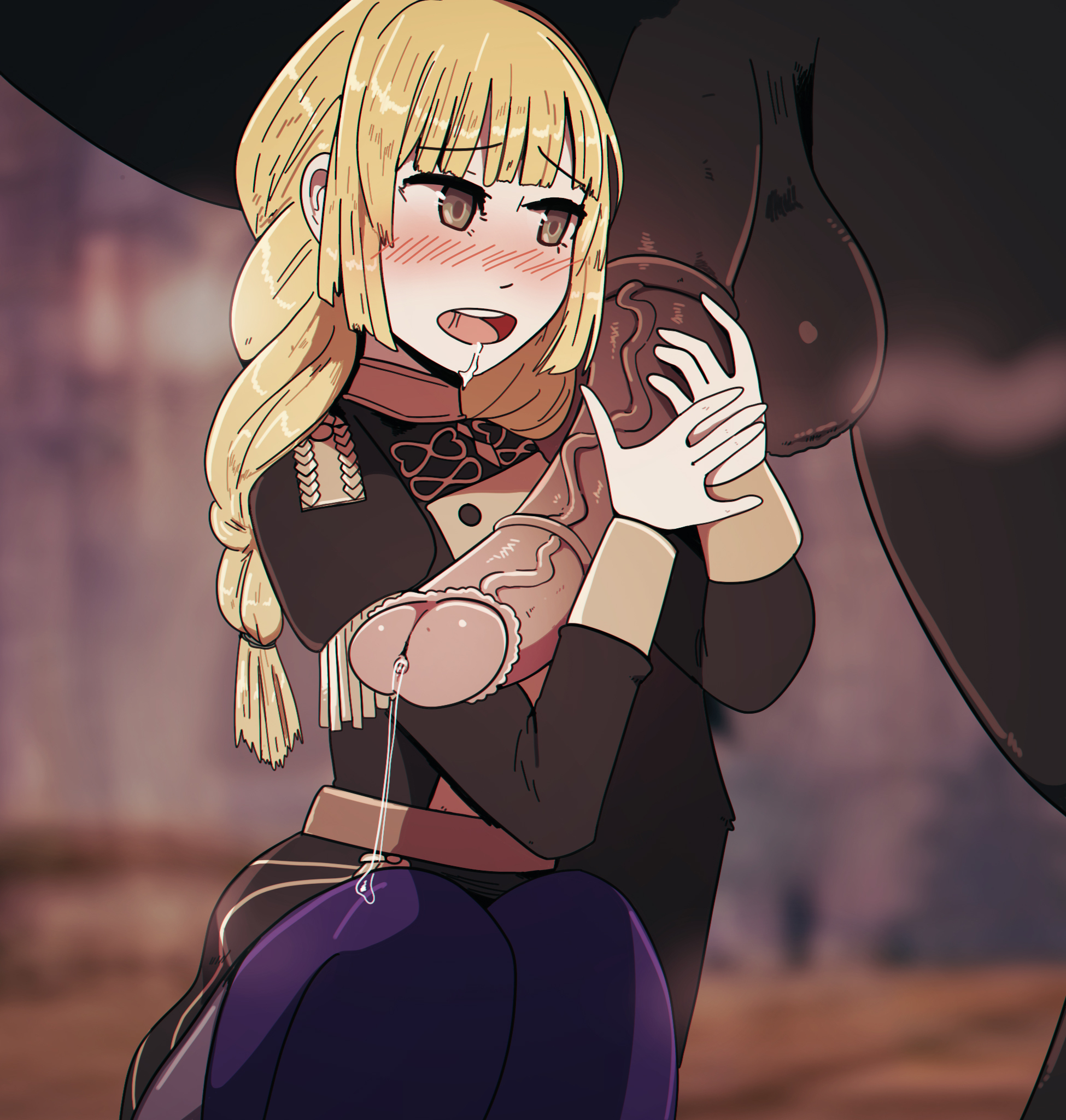 1animal, 1boy, 1girls, 2021, animal genitalia, animal penis, balls, big penis, blonde hair, blush, braided hair, caress, cock worship, equine, equine penis, female, female human/male feral, feral, fire emblem, fire emblem: three houses, forearm cock, garreg mach monastery uniform, horse, horse penis, horsecock, human, ingrid brandl galatea, interspecies, large penis, long hair, male, naughty face, nintendo, penis, penis awe, precum, solo focus, testicles, wolfgang bang, worship, zoophilia