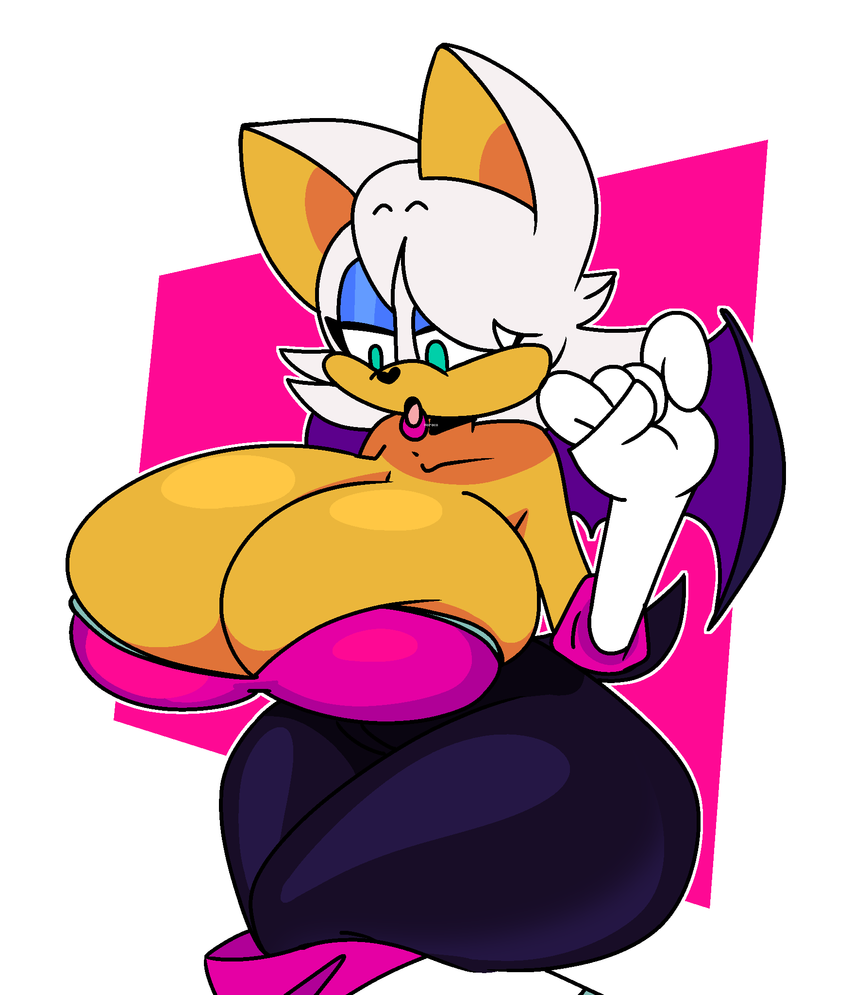 1girls big_ass big_breasts big_butt blue_eyeshadow bodysuit breasts bubble_butt eyeshadow female female_only horaco huge_breasts rouge_the_bat sonic_(series) thehoraco thick_thighs thighs wide_hips