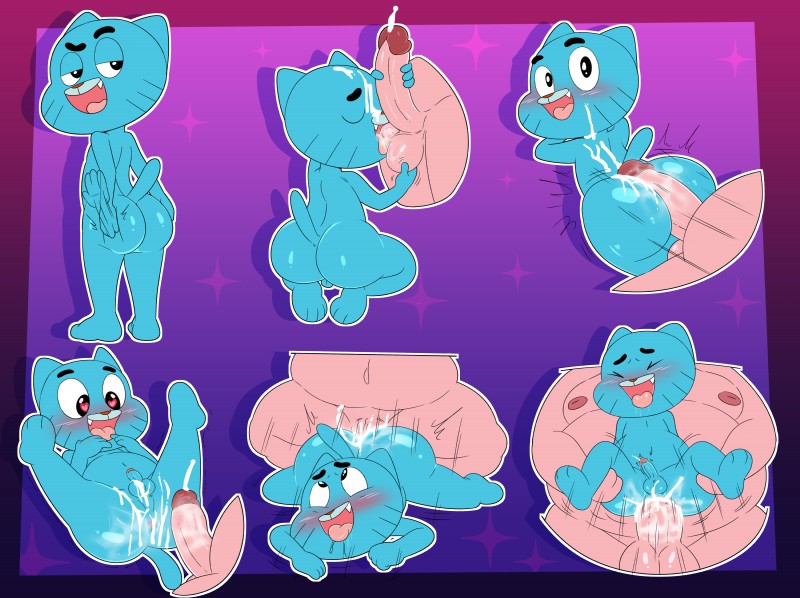 2boys, anal, anal sex, animal, ass, cartoon network, cum, cum in ass, cum in face, cum in mouth, cumming, cumming from anal sex, cumming together, father, father and child, father and son, femboy, gay, gay sex, gumball watterson, incest, jerseydevil, male, male only, male penetrated, male penetrating, male/male, overweight, richard watterson, son blowing dad, the amazing world of gumball, yaoi
