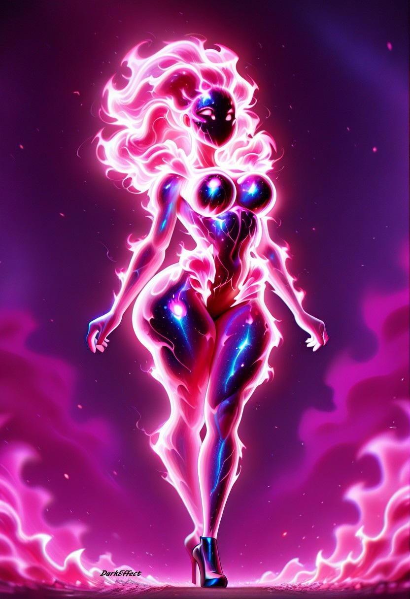 1girls ai_generated breasts darkeffect elemental_creature elemental_humanoid feet_together female female_focus female_only fire fire_creature fire_hair fire_humanoid flame flames high_heels no_mouth nude small_waist solo solo_female solo_focus