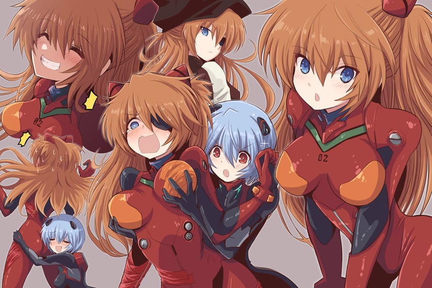 asuka_langley_sohryu rei_ayanami tagme yuri