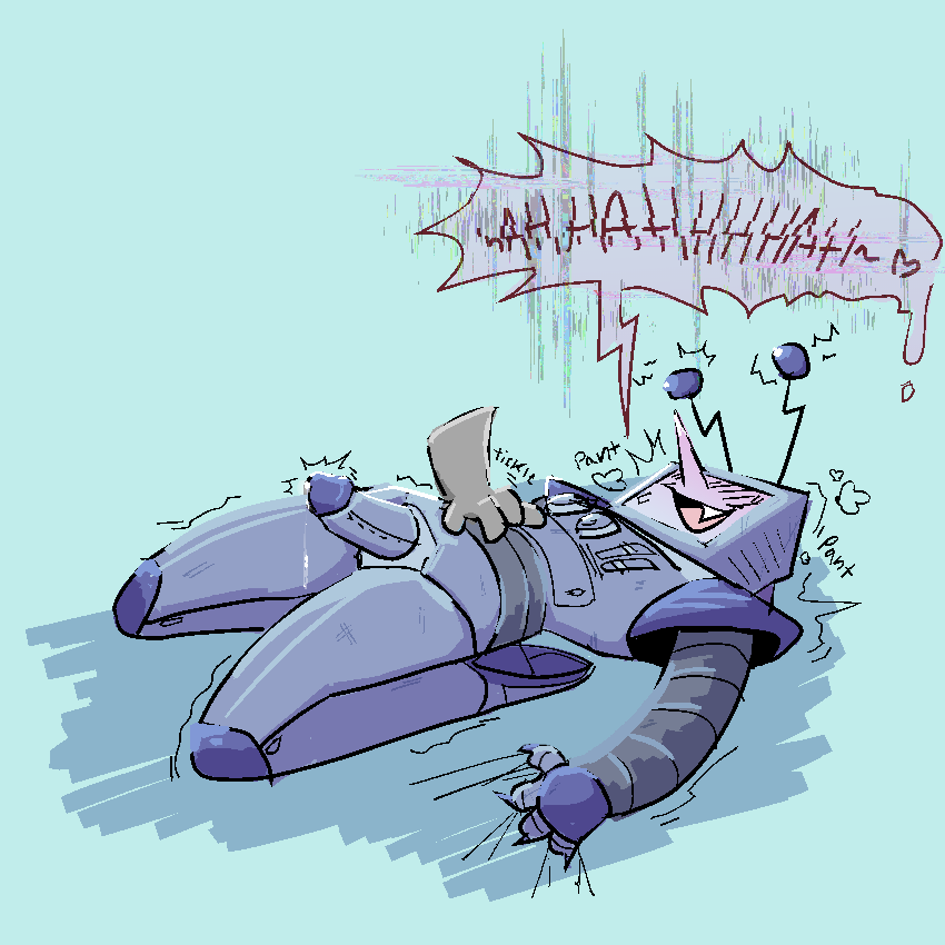 boner clawed_fingers claws clip_studio_paint_(medium) digital_art digital_drawing_(artwork) digital_media_(artwork) disembodied_hand erect_penis erection fangs giggling glitching grabbing_sheets gripping_sheets laughing leaking leaking_precum male_focus mr_tenna precum robot robot_boy robot_only tenna_(deltarune) tickle_fetish tickling tickling_belly tickling_stomach tv_head twitching_penis