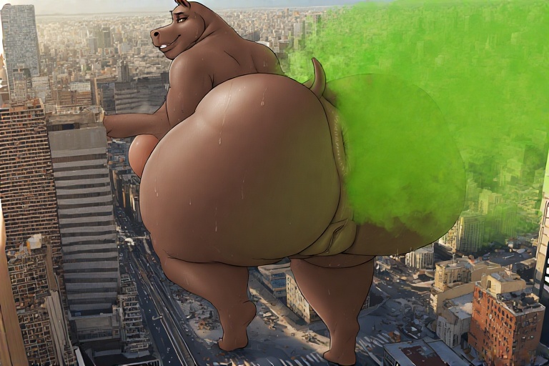 ai_generated anus back_view bbw big_breasts dreamworks farting giantess gloria_the_hippopotamus huge_ass madagascar_(series) perchance_ai round_belly ssbbw