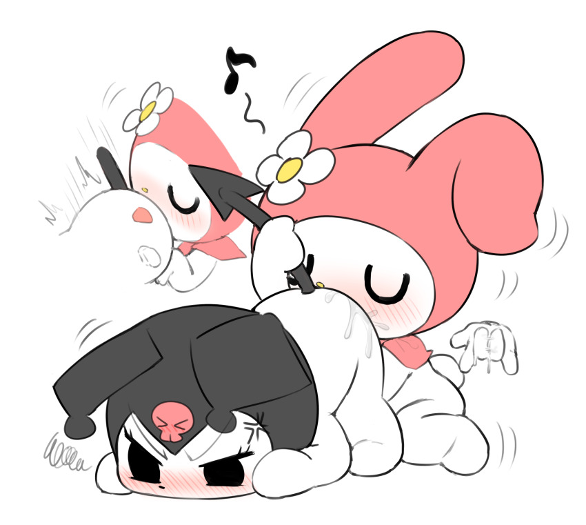 female, kuromi, my melody, onegai my melody, sanrio, tagme, yuri