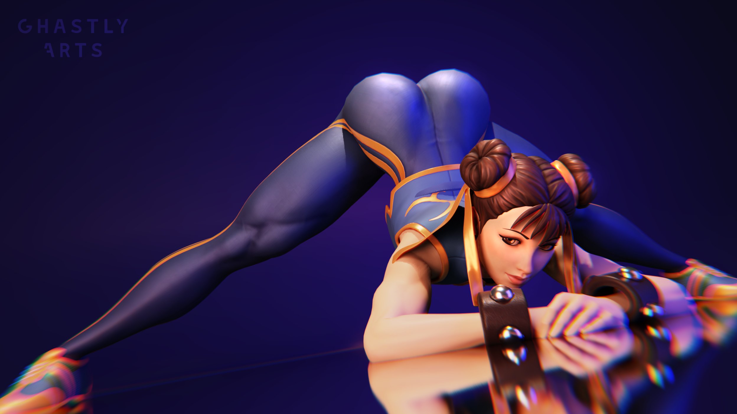 1girls, 3d, ass, ass up, big ass, bracelet, brown eyes, brown hair, capcom, chun-li, chun-li (fortnite), clothed, clothed female, clothing, double bun, female, female only, fortnite, fortnite: battle royale, fully clothed, ghastlyarts, heart butt, jack-o pose, meme, solo, solo female, street fighter, tagme, thick thighs, thighs