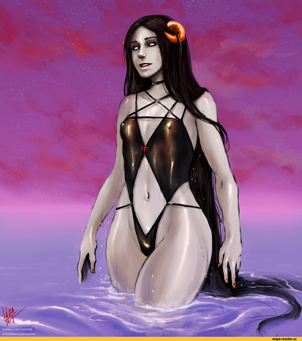 1girls alien alien_humanoid amrrr aradia_megido awrrrq background bikini black_hair_female color colored colored_skin detailed detailed_background female female female_focus female_only full_color grey_skin grey_skin homestuck homestuck_troll horn horns humanoid humanoid_alien long_hair long_hair_female solo solo_female swimming troll фэндомы харадрим