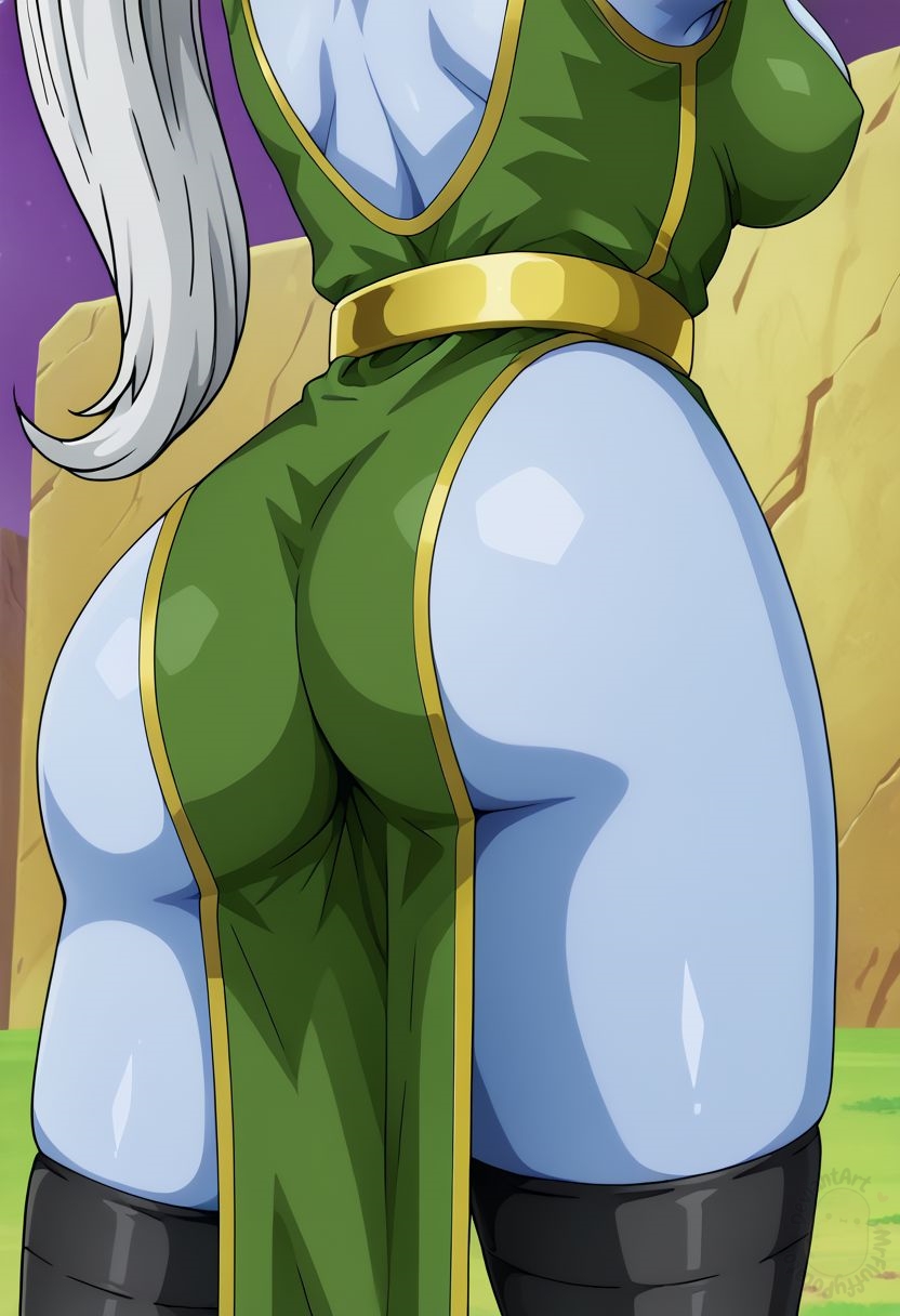 adonitology ai_generated angel_(dragon_ball) backshots big_ass big_boobs big_booty big_breasts big_butt big_tits blue_ass blue_booty blue_butt blue_skin boobs breasts bubble_ass bubble_booty bubble_butt curvy curvy_ass curvy_body curvy_butt curvy_hips curvy_thighs dat_ass dat_butt dragon_ball dragon_ball_super faceless_female green_outfit legs legs_apart long_hair milf mrfluffypotato thick_ass thick_thighs thighs thighs_together tits vados white_hair