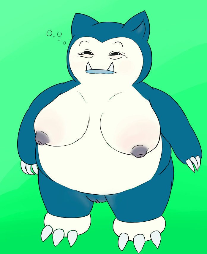 big_breasts breasts fangs female generation_1_pokemon genitals nintendo nipples nude overweight pokemon pokemon_(species) pussy snorlax superduck teeth tired