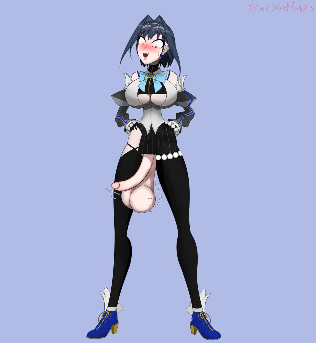 1futa 1girls big_balls big_penis blue blush bow breasts cleavage closed english exposed eyes female futa_only futanari hair heart heels high highs hololive hololive_english hololive_english_-council- hololive_english_-promise- huge huge_balls huge_cock intersex kawaiiredpandas kronii large large_penis legs long mouth oerba oerba_yun_fang open_mouth ornament ouro ouro_kronii penis ribbon short shoulders skirt sleeves surprised surprised_expression surrounded_by_penises swinging_balls swinging_penis symbol thigh thighs underboob virtual_youtuber vtuber vtuberfanart wardrobe_malfunction youtuber