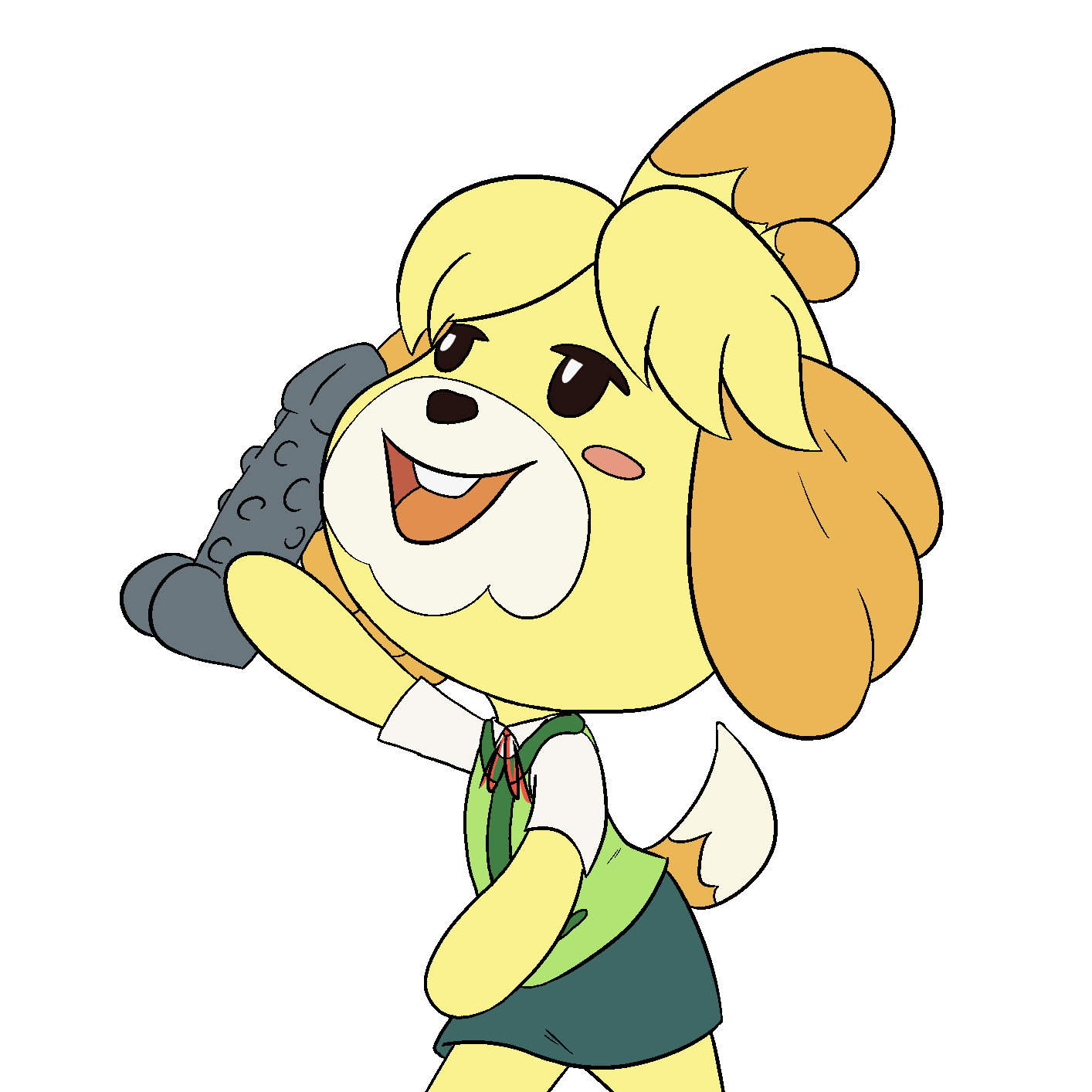 1:1 1girls accurate_art_style alpha_channel animal_crossing anthro blush bottomwear canid canine canis clothed clothing dildo domestic_dog female female_only fur happy_harvey hi_res holding_dildo holding_object holding_sex_toy isabelle_(animal_crossing) mammal nintendo phone_drawing png sex_toy shirt simple_background skirt solo topwear transparent_background vest video_games walking yellow_body yellow_fur