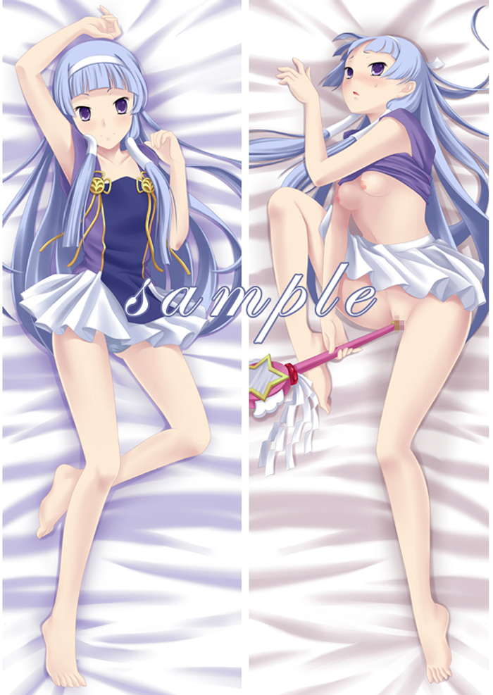 1girls breasts censored clothed_masturbation clothing dakimakura_design female female_only kannagi masturbation mosaic_censoring nagi pussy skirt small_breasts solo tagme