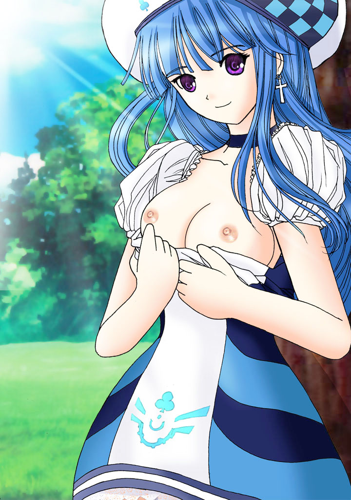 arin artemisumi blue_hair breasts long_hair pangya purple_eyes