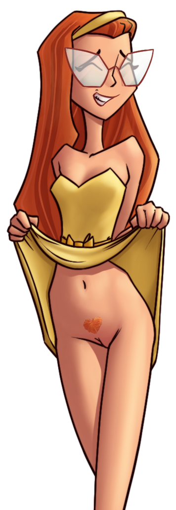 1girls big_hero_6 big_hero_6:_the_series disney disney_channel disney_xd dress_lift female female_focus female_only glasses honey_lemon long_hair marvel no_panties no_panties_under_dress pubic_hair pussy solo solo_female spacechoochoo transparent_background yellow_clothing yellow_dress