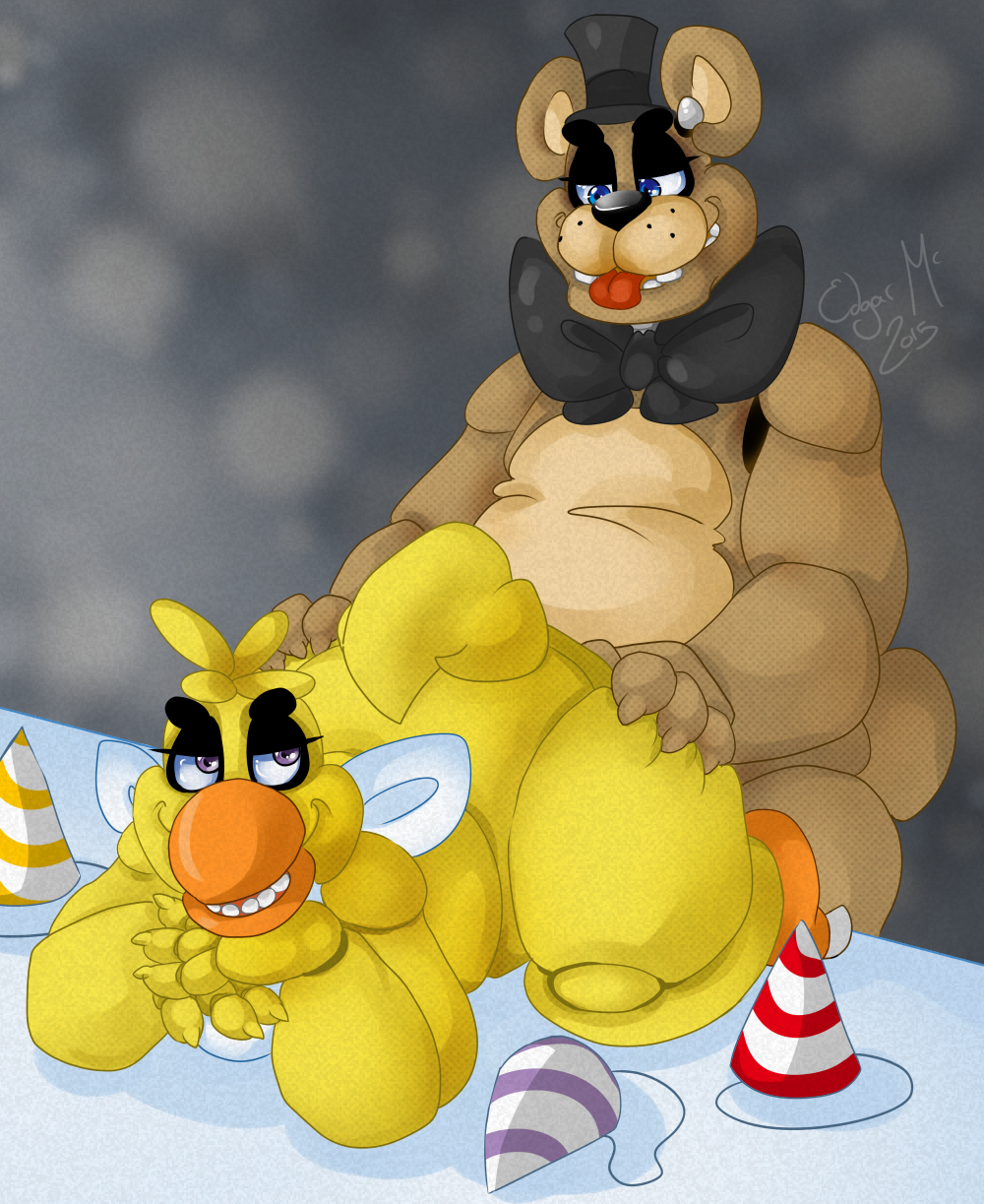 1boy 1boy1girl 1girls absurd_res anal anal_sex animatronic anthro anthro_on_anthro anthro_only anthro_penetrated anthro_penetrating anthro_penetrating_anthro anthrofied ass avian bear big_ass big_butt black_nose blue_eyes bow_tie bowtie butt chica_(fnaf) cotton_tail female five_nights_at_freddy's freddy_(fnaf) frots grabbing_ass half-closed_eyes headgear headwear hi_res looking_back looking_down looking_up machine male/female male_penetrating male_penetrating_female mammal purple_eyes robot sex smile smiling teeth tongue tongue_out top_hat