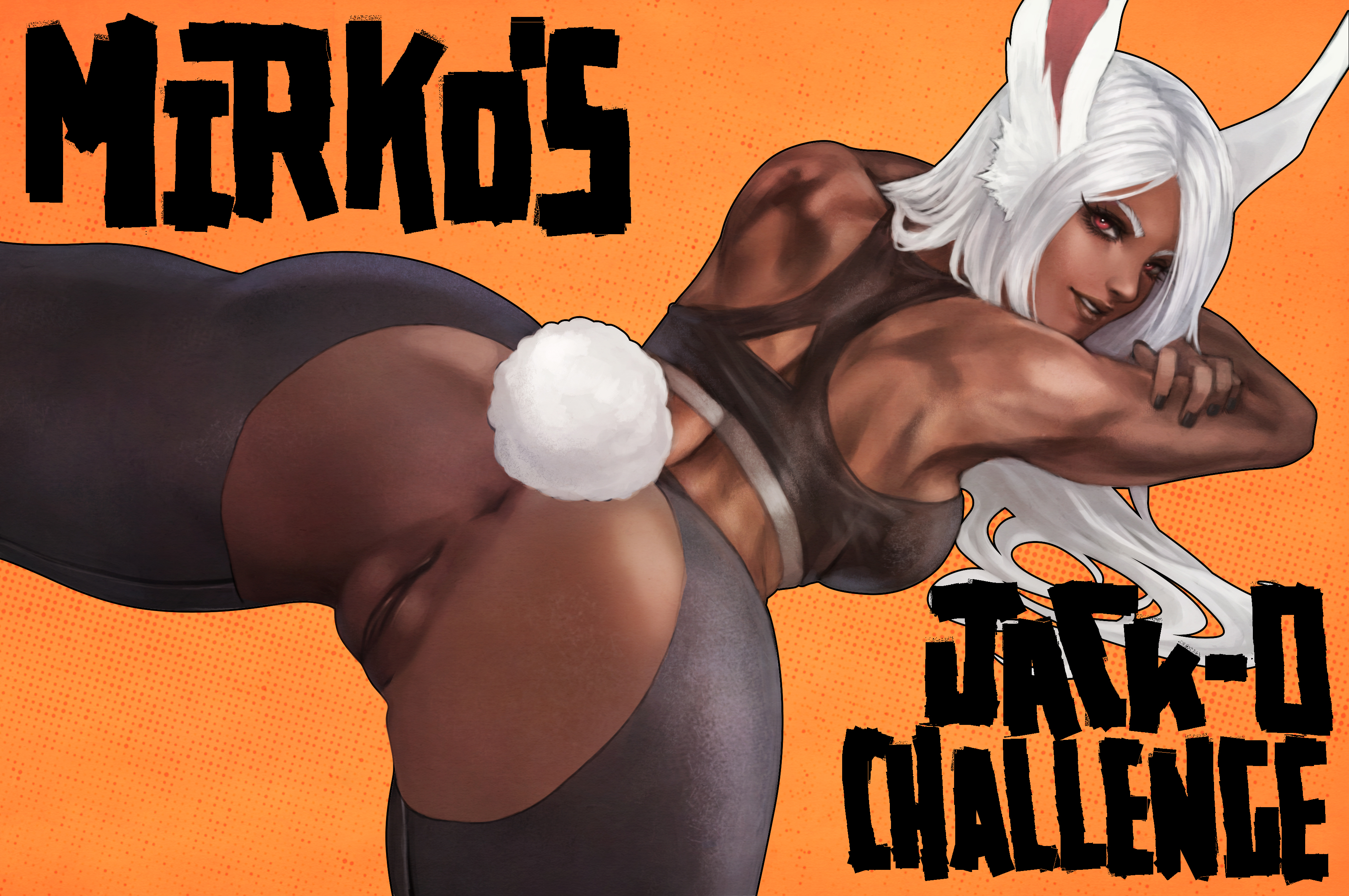 1girls, animal ears, anus, ass, bottomless, bra, bunny ears, cameltoe, clothing, dark skin, dark-skinned female, female, female only, gym uniform, high resolution, miruko, monorirogue, my hero academia, no panties, presenting ass, pussy, red eyes, rumi usagiyama, solo, sportswear, spread legs, tail, underwear, uniform, very high resolution, white hair