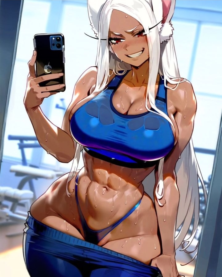 1girls 2024 abs ai_generated athletic athletic_female belly big_breasts blue_clothing blue_panties blue_sports_bra blue_topwear boku_no_hero_academia bra bunny_ears cleavage curvaceous curvy curvy_body curvy_female curvy_figure dark-skinned_female dark_skin eyelashes female female_only fit fit_female gym heroine holding holding_object holding_phone hourglass_figure large_breasts long_hair miruko my_hero_academia pants_down phone red_eyes rumi_usagiyama selfie sideboob slim_waist solo sports_bra sportswear superheroine sweat sweatdrop sweating voluptuous voluptuous_female white_hair wide_hips workout workout_clothes workout_clothing