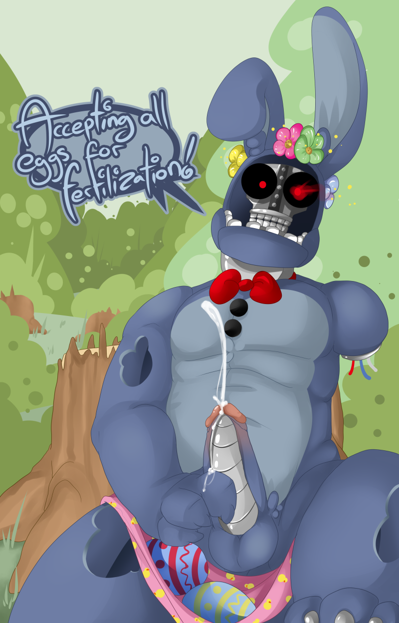 ! 1boy absurd_res animatronic anthro anthro_only anthrofied balls better_version_at_source blue_body blue_fur blue_skin bonnie_(fnaf) bow_tie bowtie buttons cum cum_on_finger cum_on_fingers cum_on_hand cum_on_self cumshot easter easter_egg english_text erect_penis erection five_nights_at_freddy's five_nights_at_freddy's_2 flower flower_on_head frots grabbing_penis hi_res holding_penis looking_at_viewer machine male_only penis rabbit rabbit_ears red_eyes robot sitting solo solo_male teeth testicles text tree two_tone_body two_tone_fur two_tone_skin underwear underwear_down withered_bonnie