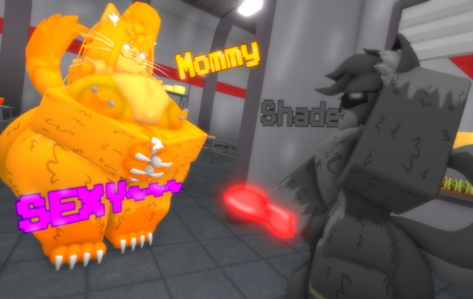 1boy1girl 3d ass big_breasts breasts catte_(kaiju_paradise) furry furry_female furry_male kaiju_paradise kitt_rr34_(artist) knot mommy nipple_piercing nipples orange_skin red_penis roblox roblox_game robloxian sex shade_(kaiju_paradise) tagme text thick_thighs