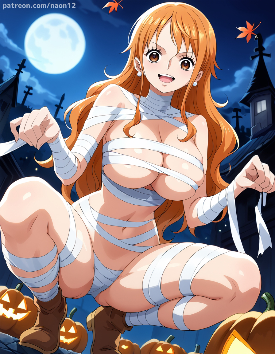 ai_generated bandage female female_only nami_(one_piece) naon12 one_piece