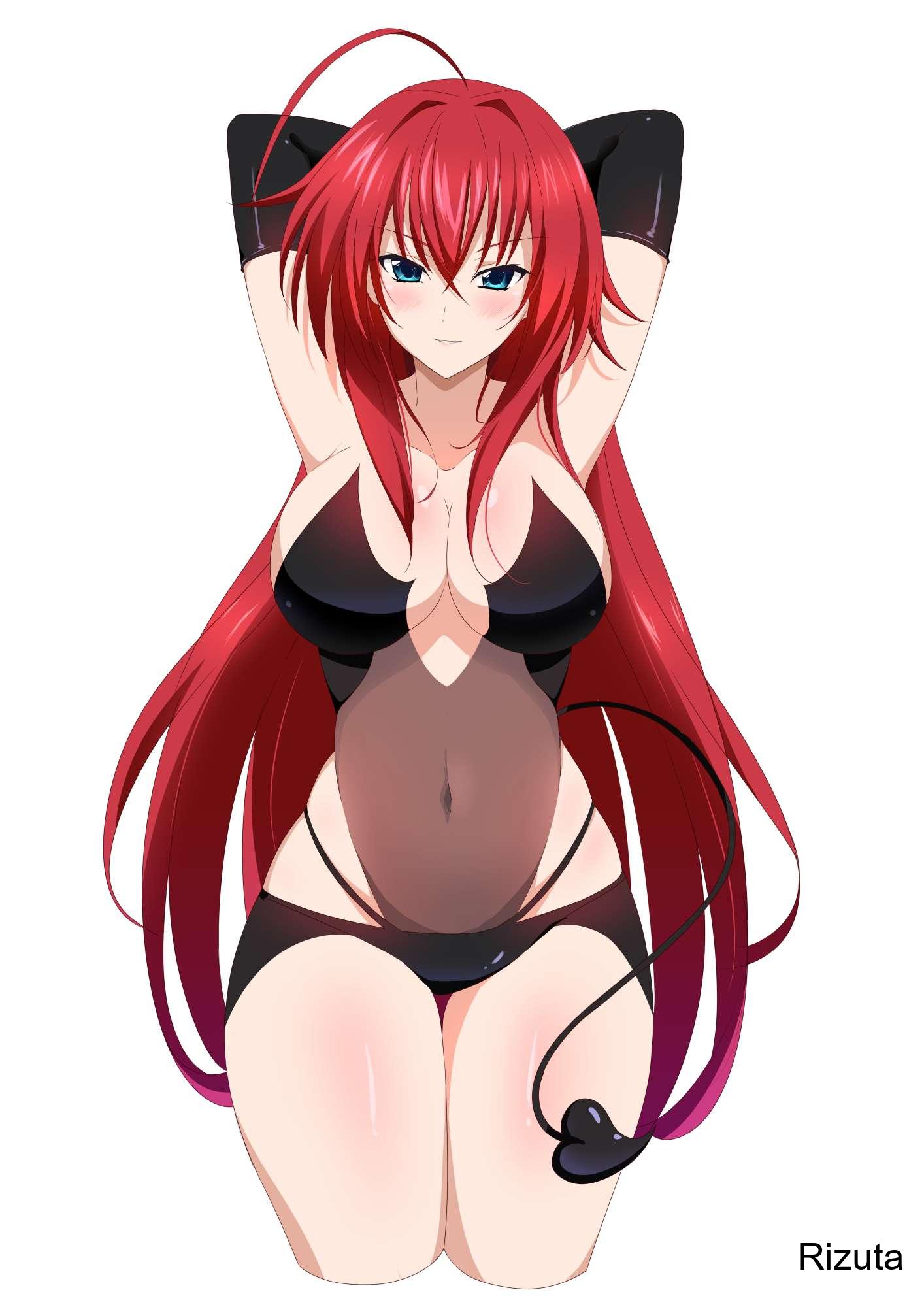 1girls, 2d, 2d (artwork), 2d artwork, ahoge, alternate version at source, alternate version available, arm behind head, armpit, armpit peek, armpits, arms behind head, bare armpits, bare belly, bare chest, bare legs, bare midriff, bare navel, bare shoulders, bare skin, bare thighs, belly, belly button, big breasts, black bra, black elbow gloves, black gloves, black long gloves, black panties, black tail, black underwear, blue eyes, blue-eyed female, blush, blush face, blushing at viewer, blushing female, blushing lines, bra, breasts, busty, busty female, busty girl, busty teen, cleavage, closed mouth smile, collarbone, curvaceous, curvaceous body, curvaceous female, curvaceous figure, curvaceous hips, curvaceous teen, curvaceous thighs, curvy, curvy body, curvy female, curvy figure, curvy hips, curvy teen, curvy thighs, demon girl, demon horns, demon humanoid, demon tail, digital, digital art, digital drawing, digital drawing (artwork), digital media, digital media (artwork), elbow gloves, elbows, exposed armpits, exposed belly, exposed chest, exposed legs, exposed midriff, exposed navel, exposed shoulders, exposed skin, exposed thighs, female, female focus, female only, gloves, groin, hair between eyes, hairless armpits, hand behind head, hands behind head, high resolution, high school dxd, high school student, highres, hourglass figure, inframammary fold, large boobs, large breasts, lean figure, legs closed, legs together, long gloves, long hair, looking at viewer, midriff, more at source, narrow waist, navel, panties, plump breasts, posing, posing for the viewer, red hair, red-haired female, rias gremory, rizuta, school girl, shaved armpits, shoulders, simple background, slender body, slender waist, slim waist, smile, smiley face, smiling, smiling at viewer, smirk, smooth armpits, solo, standing, teen girl, teenage girl, teenage tits, teenager, thick thighs, thighs, thighs together, underwear, upper body, very long hair, very long hair female, white background, wide hips, young female, young woman