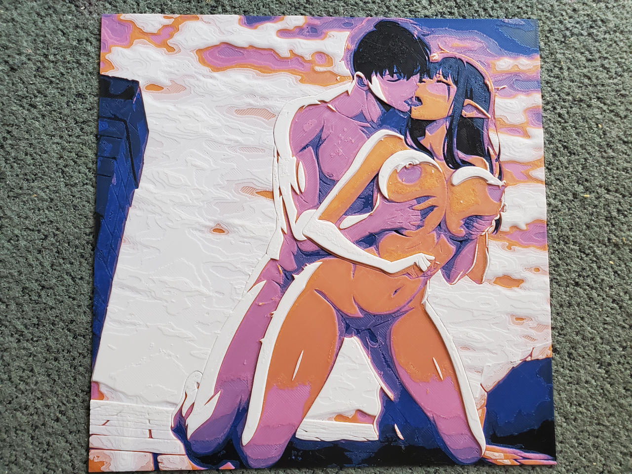 1boy1girl, 3d print, ai generated, black hair, esil radiru, jeedwi, solo leveling, sung jin woo