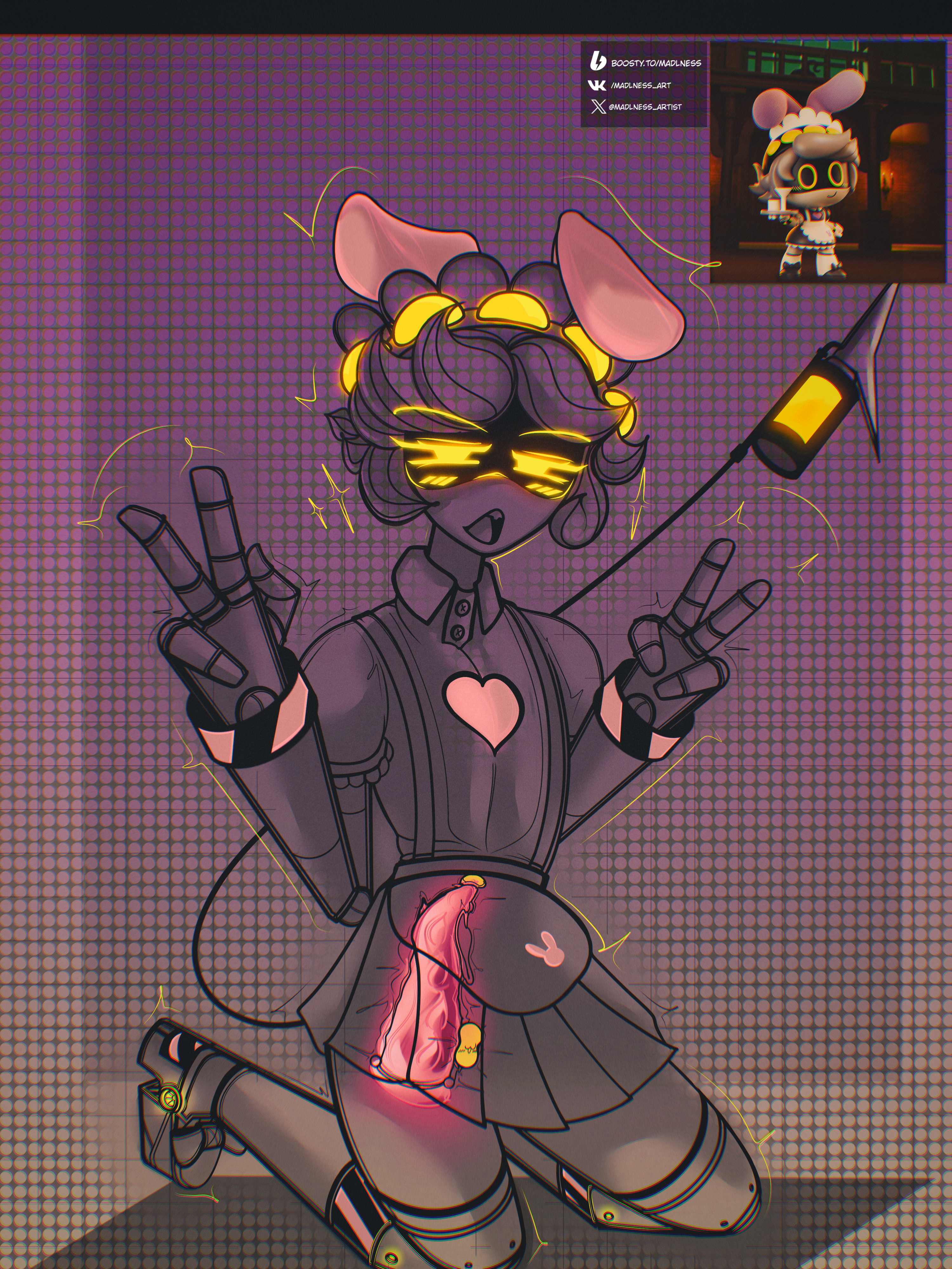 1femboy, bunny ears, bunny teeth, cute, dildo, dildo in ass, glitch productions, line art, loving it, madlness, maid, maid jax (the amazing digital circus), maid uniform, male only, murder drones, n (murder drones), on knees, peace sign, prostate, prostate orgasm, reference image, robot, shy, simple background, simple coloring, submissive, submissive male, tail, x-ray, yellow eyes