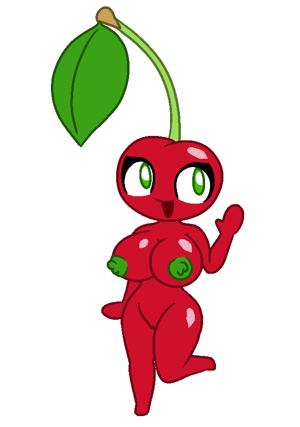 1girls anthro breasts cherry completely_nude completely_nude_female female female_focus female_only flora_fauna fruit fruit_humanoid full_body green_eyes green_nipples looking_at_viewer naked naked_female nipples nude nude_female nudity one_leg_up open_mouth open_smile plant plant_humanoid plantie pussy red_body screwroot solo solo_female solo_focus waving white_background