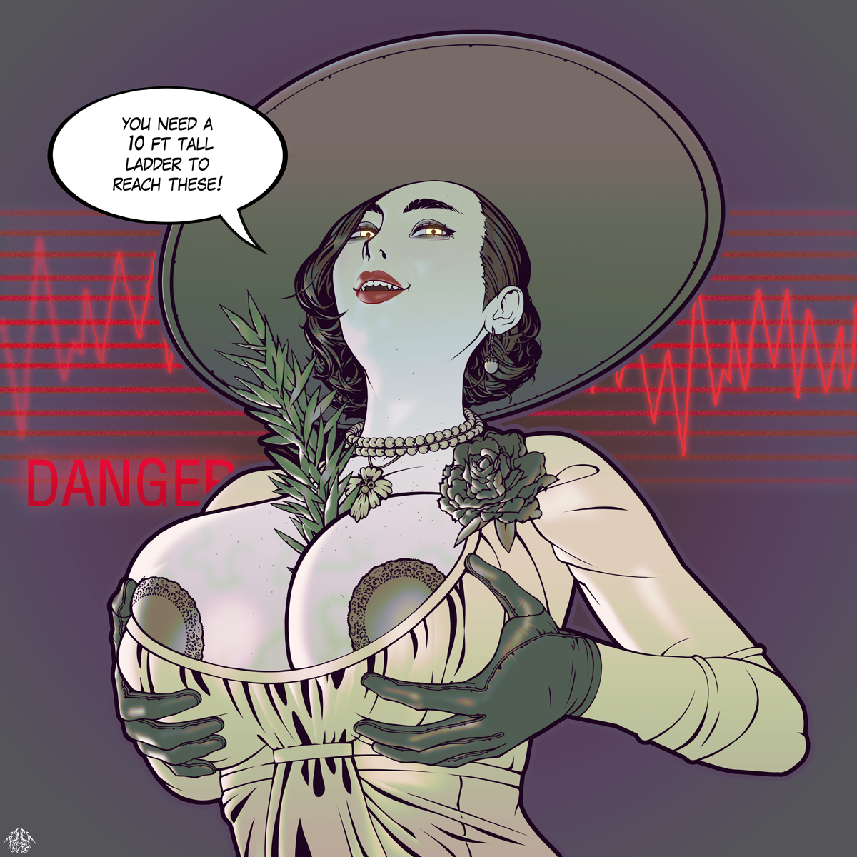 alcina dimitrescu, biohazard, capcom, female, mila the mute, oppai, resident evil, resident evil 8: village