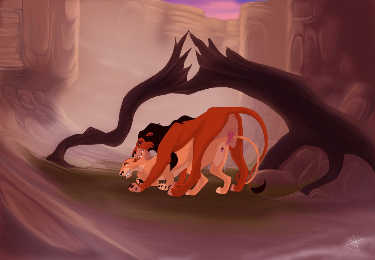 black_mane canyon disney duo felid female feral from_behind_position grave imminent_sex lion male male/female mammal mane pantherine penis profanity scar_(the_lion_king) scruff_biting sex tail_tuft testicles the_lion_king tuft zazex zira