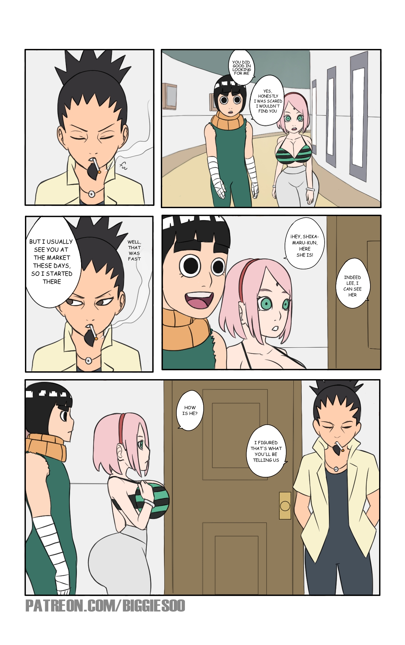 biggies00, boruto: naruto next generations, comic, dialogue, female, haruno sakura, nara shikamaru, naruto, naruto (series), rock lee, sakura haruno, story, text, uchiha sakura