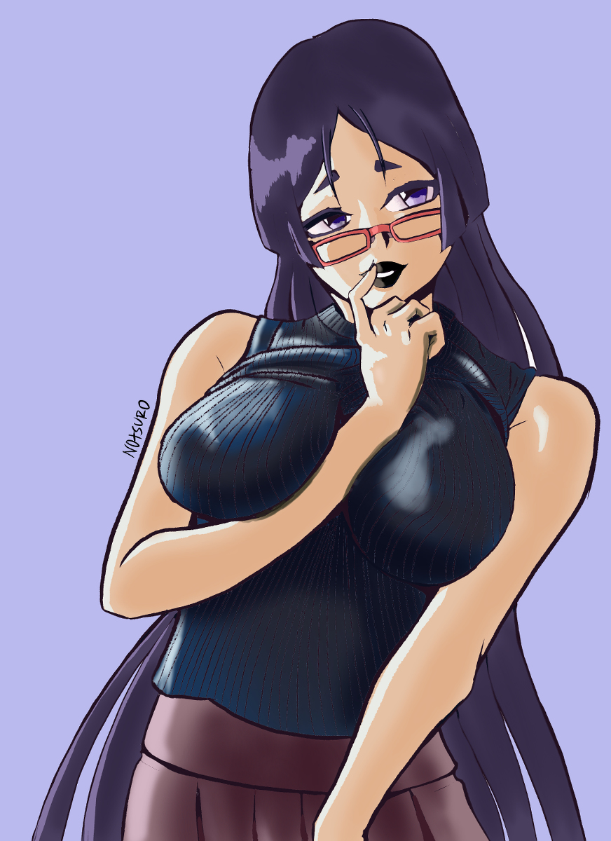 1girls big_breasts black_lipstick busty curvy fate/grand_order fate_(series) female glasses lipstick milf minamoto_no_raikou_(fate/grand_order) raikou reffermp