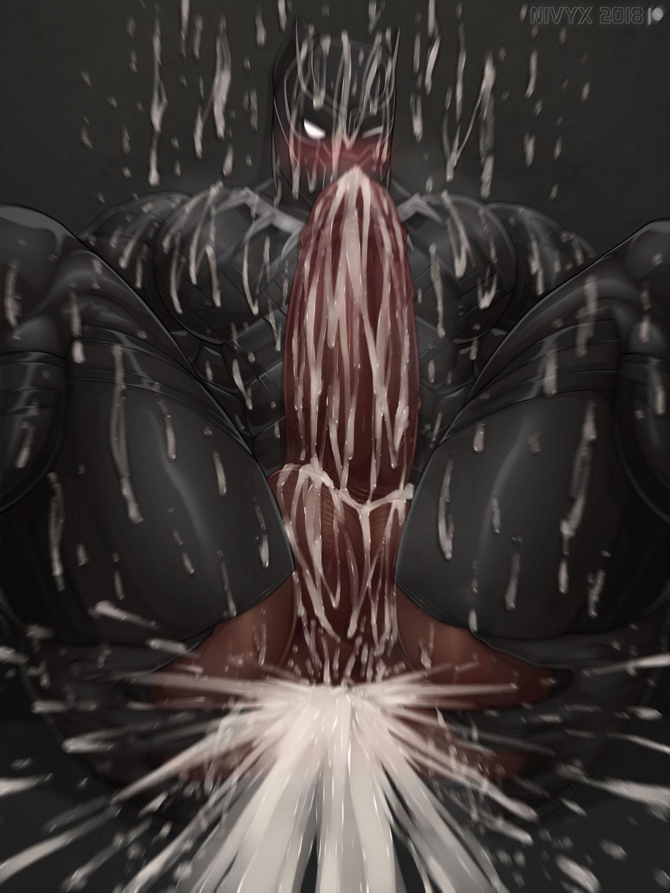 1boy 2018 2boys artist_name artist_signature ass_focus ass_grab bara big_penis bigger_dom black_bodysuit black_panther_(marvel) blush bodysuit bulge cat_ears claws come_hither cum cum_dump cum_everywhere cum_in_ass cum_inside cum_on_body cumdrip dark-skinned_male dark_male_only dark_skin excessive_cum gay huge_ass huge_cock inviting large_penis male_only marvel marvel_cinematic_universe marvel_comics mask masked nivyx orgasm orgasm_face patreon spread_anus steam stretched_anus superhero t'challa testicles tight_clothing torn_clothes veiny_penis yaoi